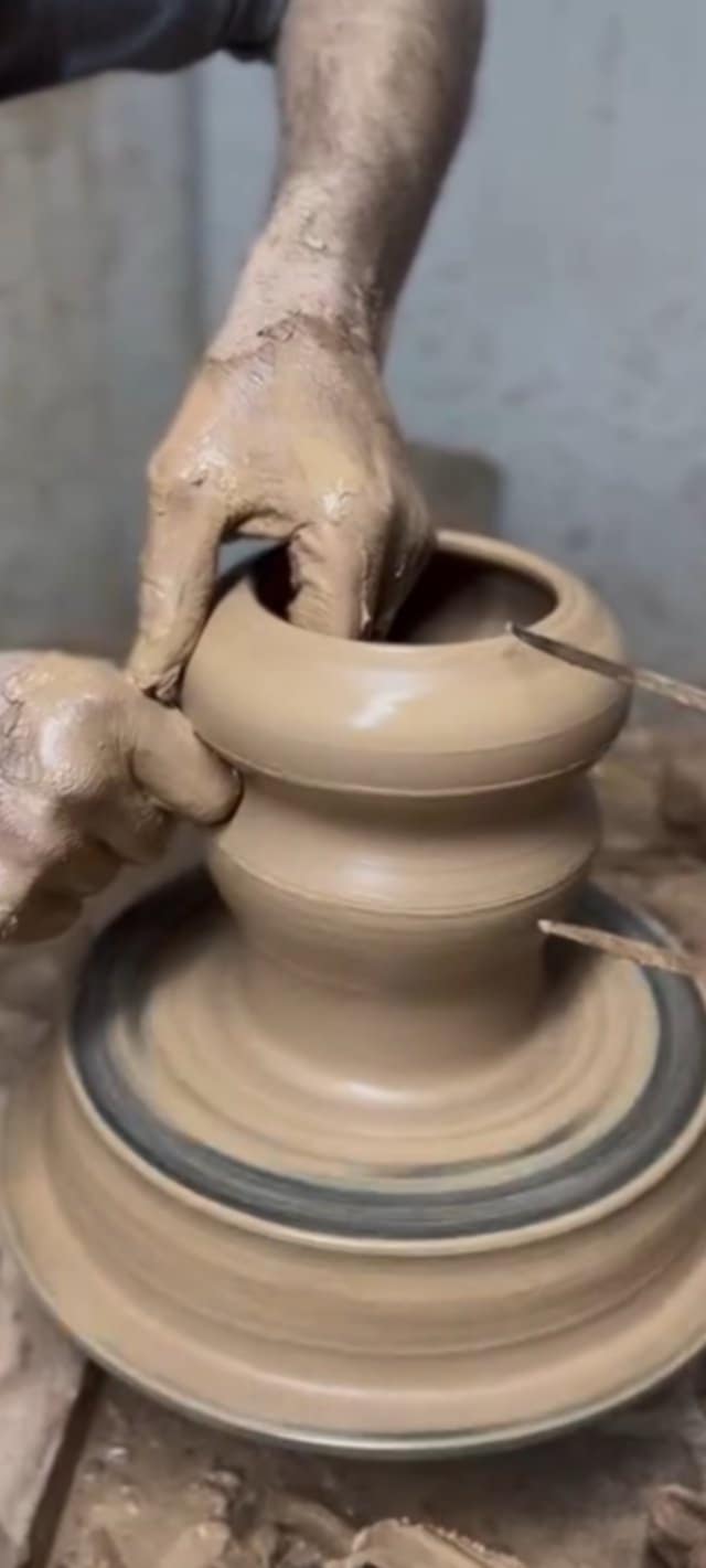 Vase BUBBLE Bleu cobalt - Céramique artisanale