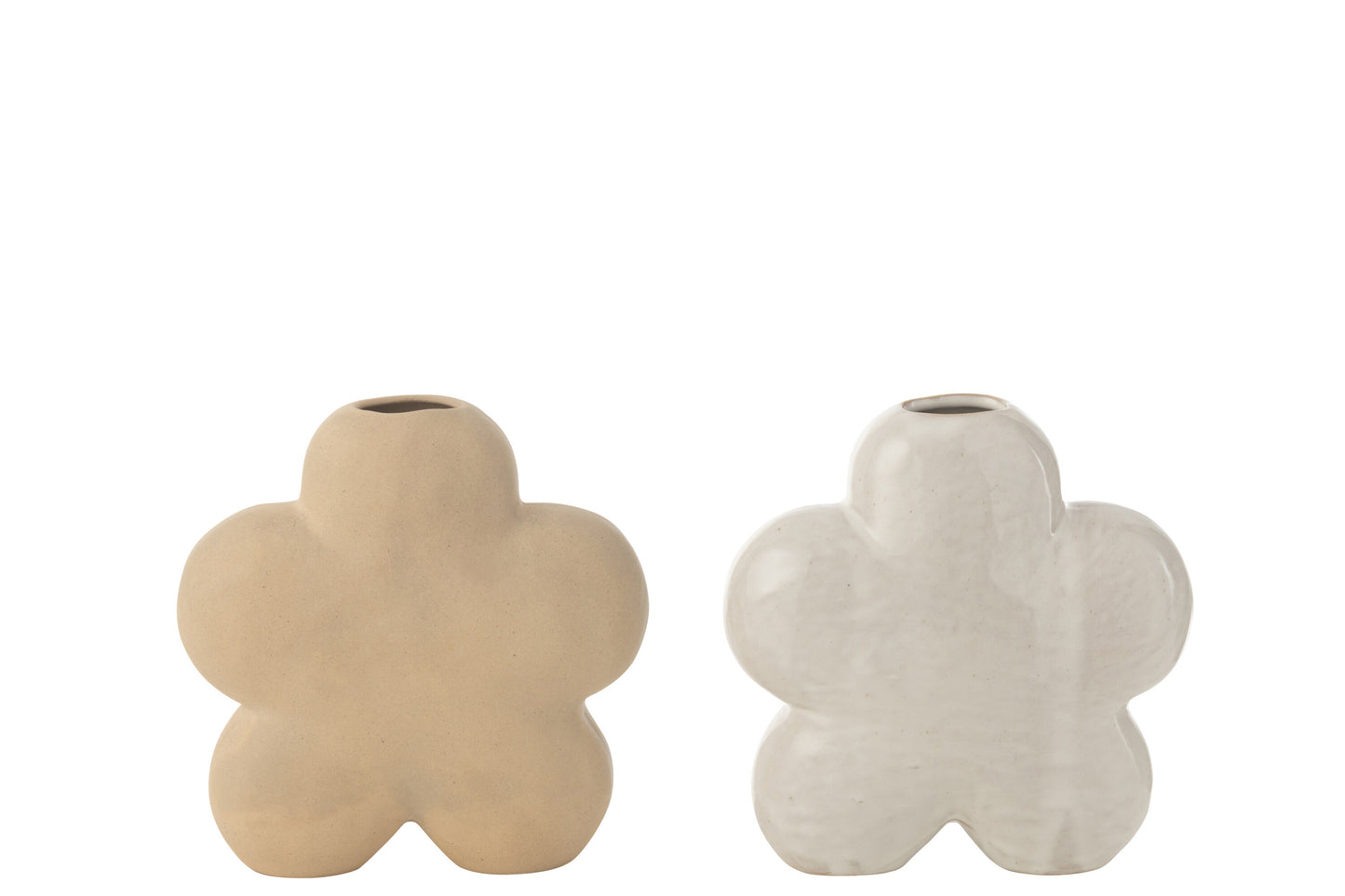 Vases fleur en porcelaine Blanc ou Beige