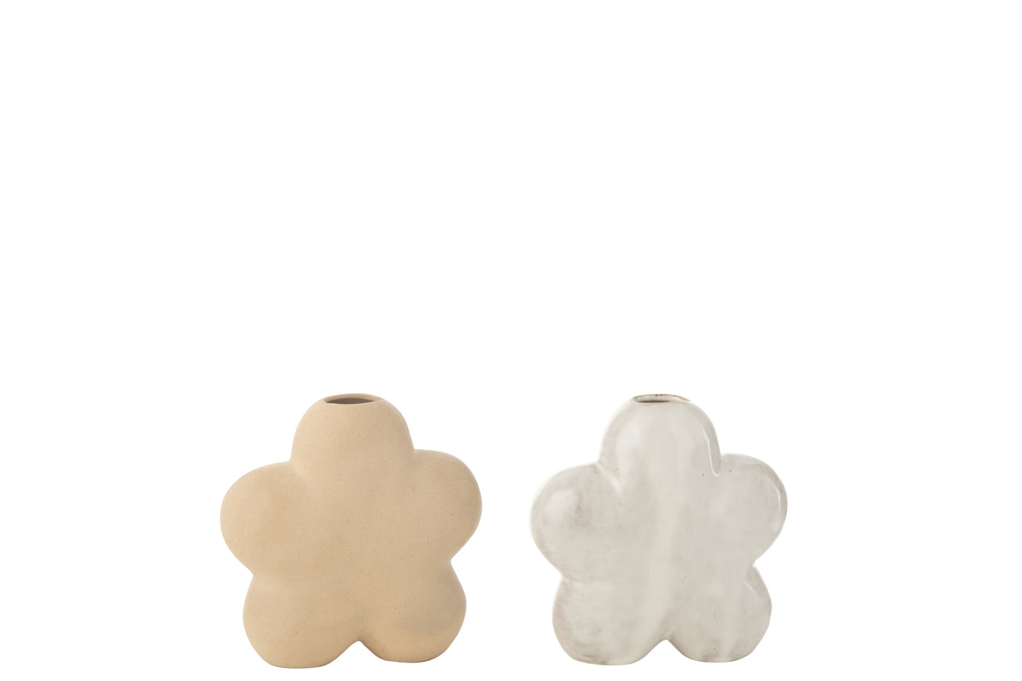 Vases fleur en porcelaine Blanc ou Beige