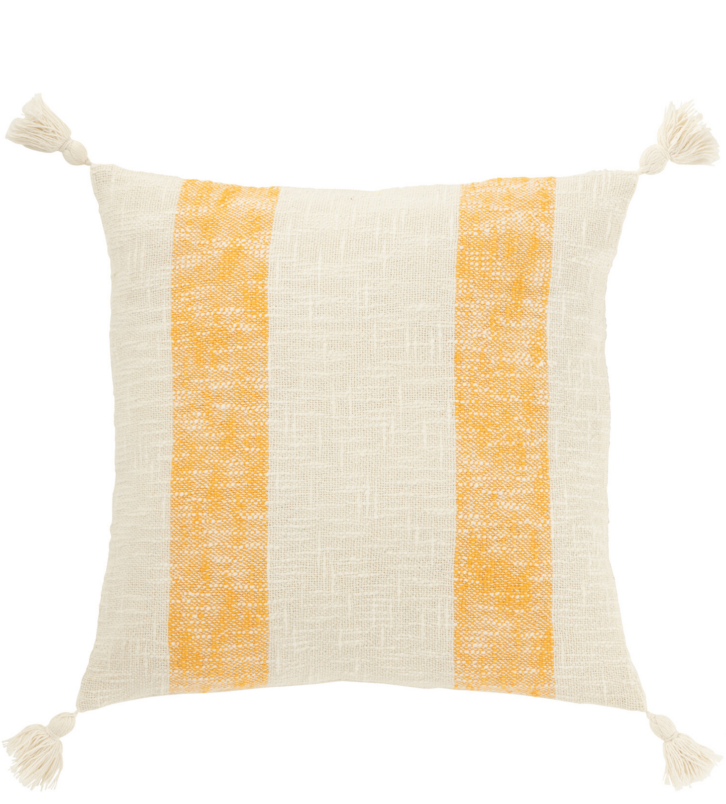 Coussins carrés en coton à ligne orange déhoussable