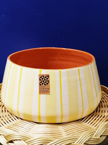 Saladier rayé Cabana - Céramique artisanale CASA CUBISTA