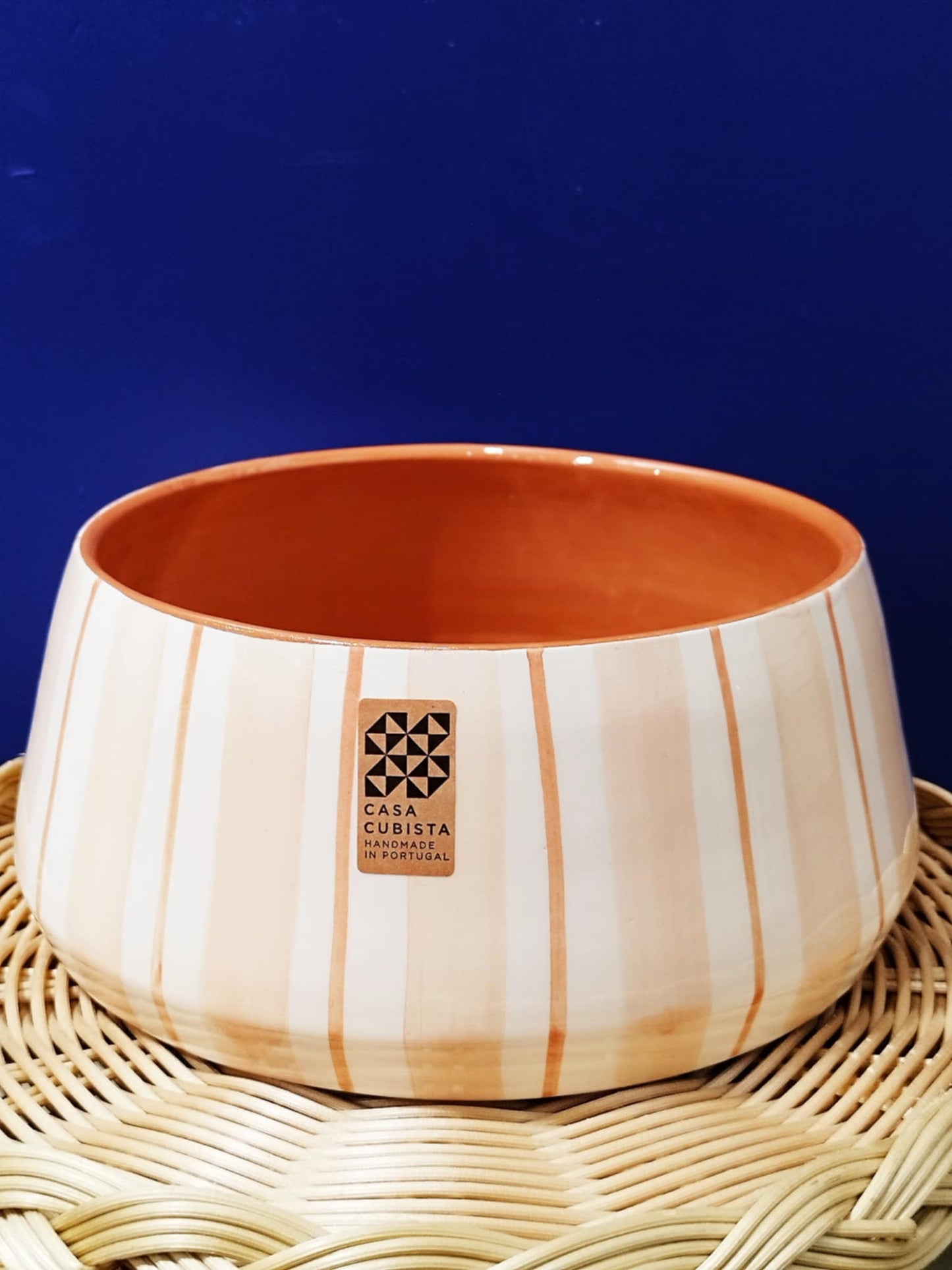 Saladier rayé Cabana - Céramique artisanale CASA CUBISTA