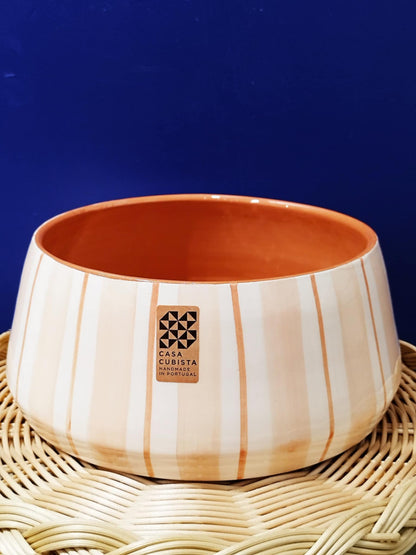 Saladier rayé Cabana - Céramique artisanale CASA CUBISTA