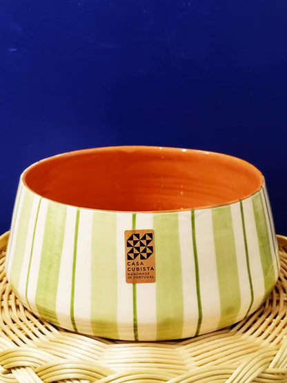 Saladier rayé Cabana - Céramique artisanale CASA CUBISTA