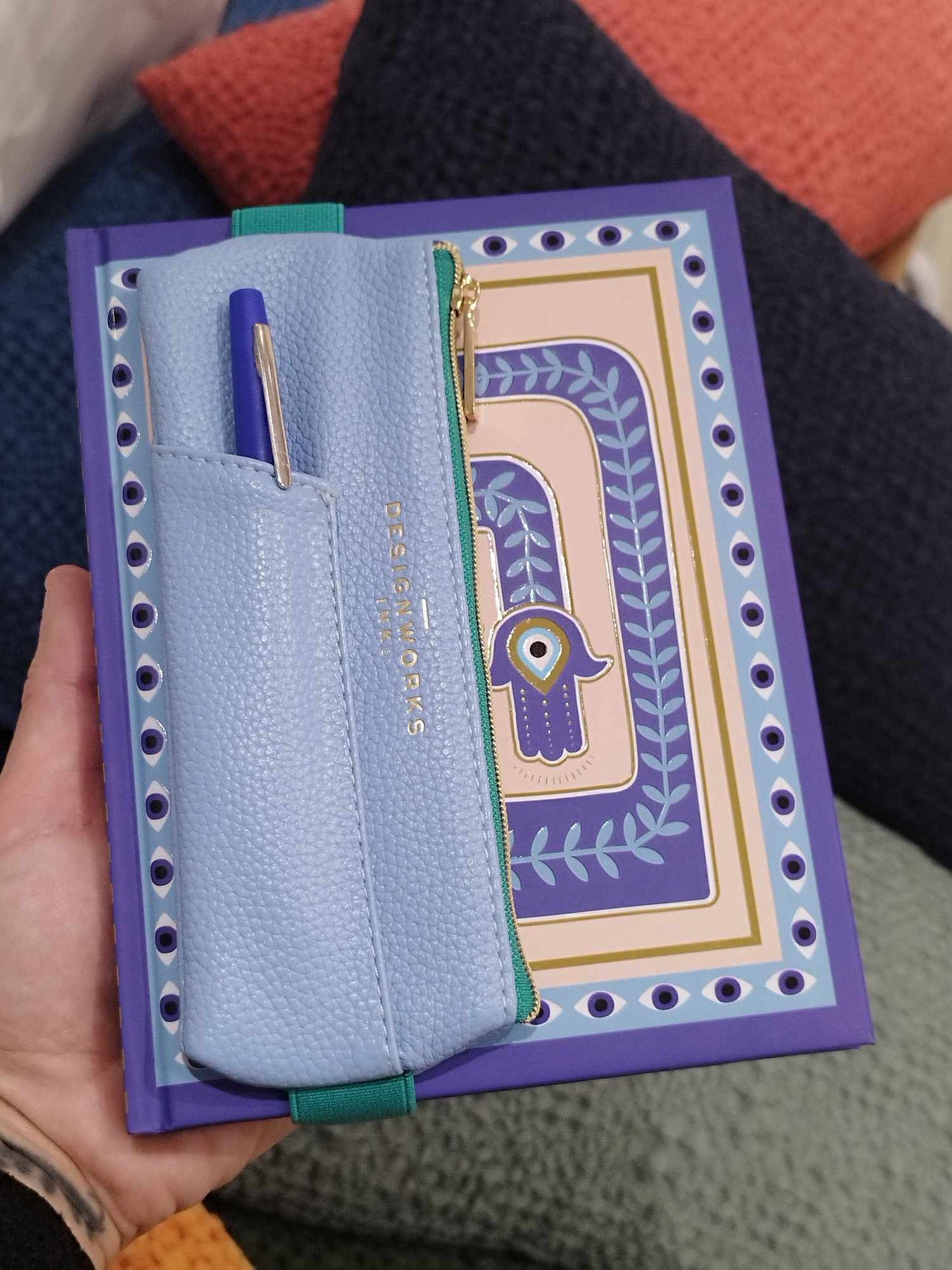 Trousse élastique en cuir vegan