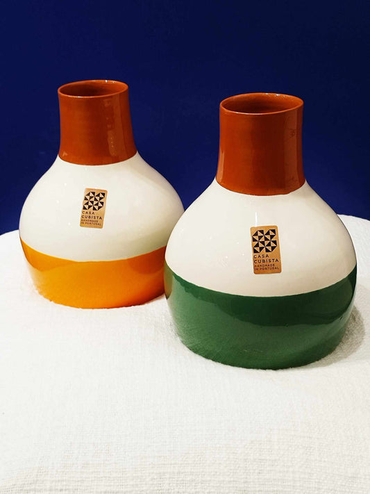 Vase tricolore - Céramique artisanale CASA CUBISTA