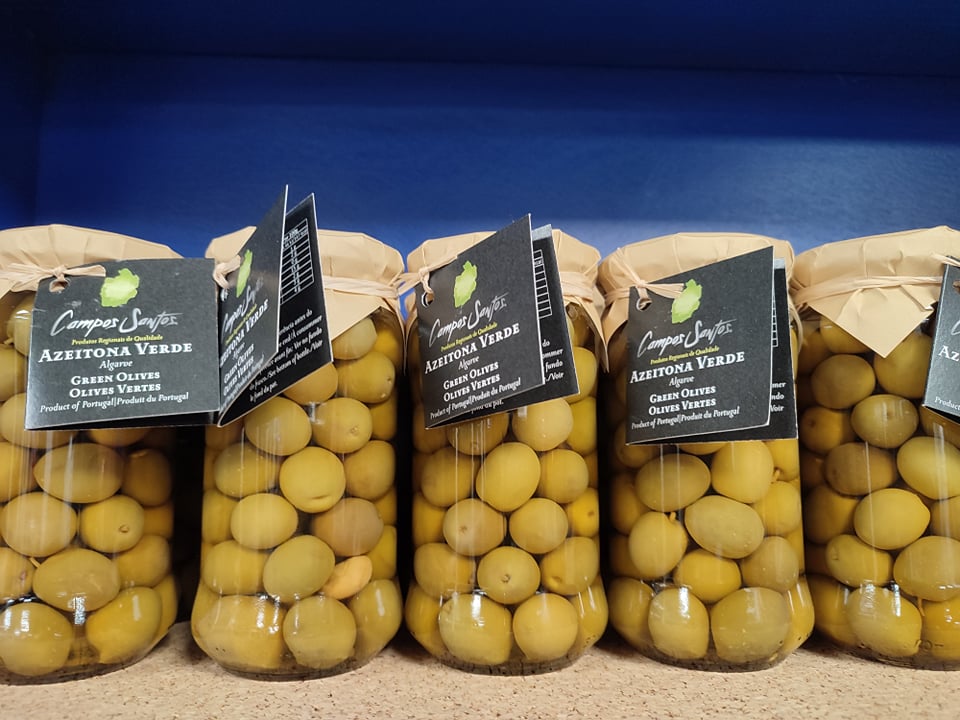 Olives vertes récolté à la main algarve campos santos sans additif naturel saumure portugal épicerie fine épicerie portugaise saudade concept store cherbourg normandie