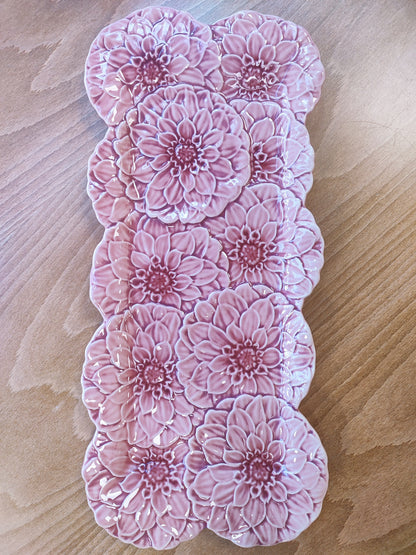 plat dahlia céramique art de la table bordallo pinheiro saudade cherbourg concept store normandie artisanat peint à la main fait à la main portugal 