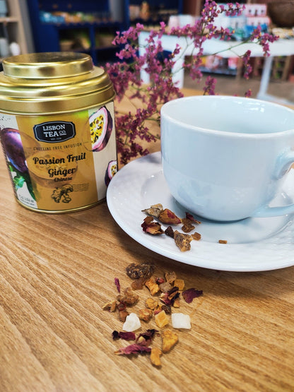 thé infusion gingembre fruit de la passion madère chine lisbon tea co portugal saveurs saudade concept store cherbourg normandie