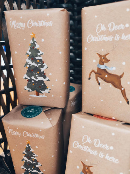 Savon artisanal kraft motif féerique Noël idée cadeau de Noël sapin renne bonhomme de neige portugal Saudade concept store Cherbourg Normandie