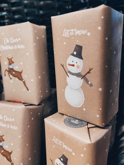 Savon artisanal kraft motif féerique Noël idée cadeau de Noël sapin renne bonhomme de neige portugal Saudade concept store Cherbourg Normandie