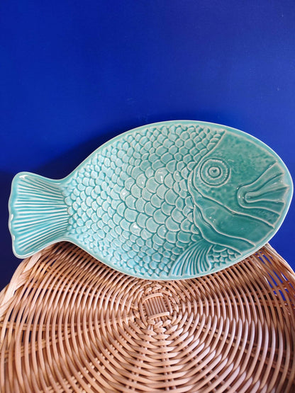 turquoise céramique  fait main  fait à la main  épicerie portugaise  saudade concept store  produits portugais  portugal  poisson  plat  normandie  fabriqué au portugal  fabrication artisanale  concept store portugais  concept store  cherbourg  artisanat portugais  artisanat  artisanal  art de la table