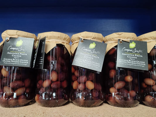Olives galegas noire récolté à la main algarve campos santos sans additif naturel saumure portugal épicerie fine épicerie portugaise saudade concept store cherbourg normandie